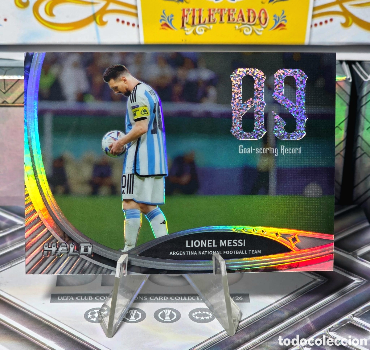 Cromos de f&uacute;tbol: Lionel Messi Halo Herock #09