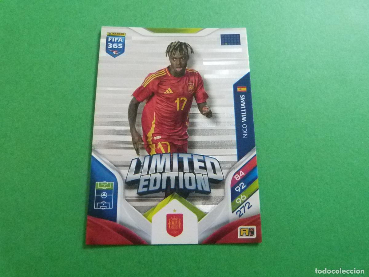 Cromos de f&uacute;tbol: TRADING CARD FUTBOL NICO WILLIAMS ESPA&Ntilde;A EDICION LIMITADA FIFA 365 ADRENALYN XL 2025-2026/25-26