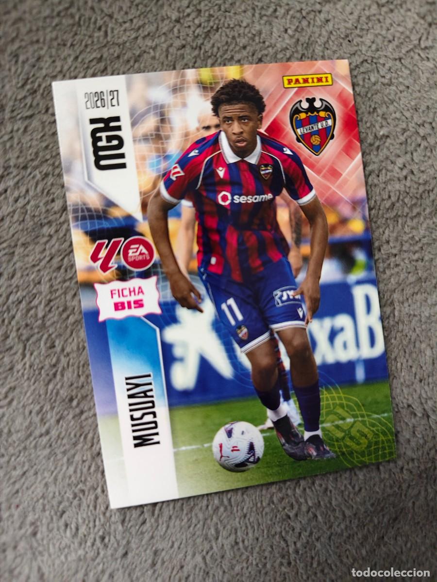 Cromos de f&uacute;tbol: 215 BIS MUSUAYI LEVANTE UD MEGACRACKS MGK 2026 27 215BIS FICHAS BIS 26 2027 PANINI AAW