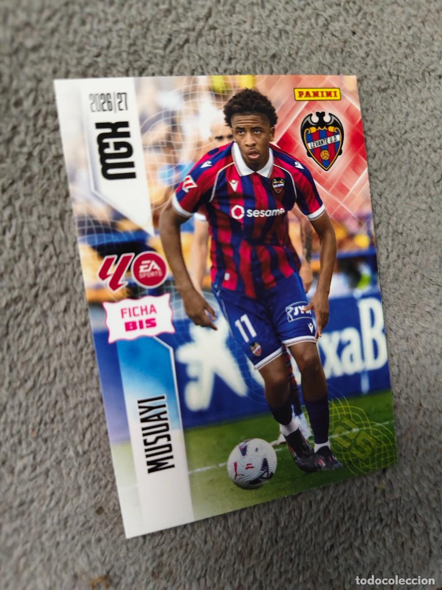 Cromos de f&uacute;tbol: 215 BIS MUSUAYI LEVANTE UD MEGACRACKS MGK 2026 27 215BIS FICHAS BIS 26 2027 PANINI AAW