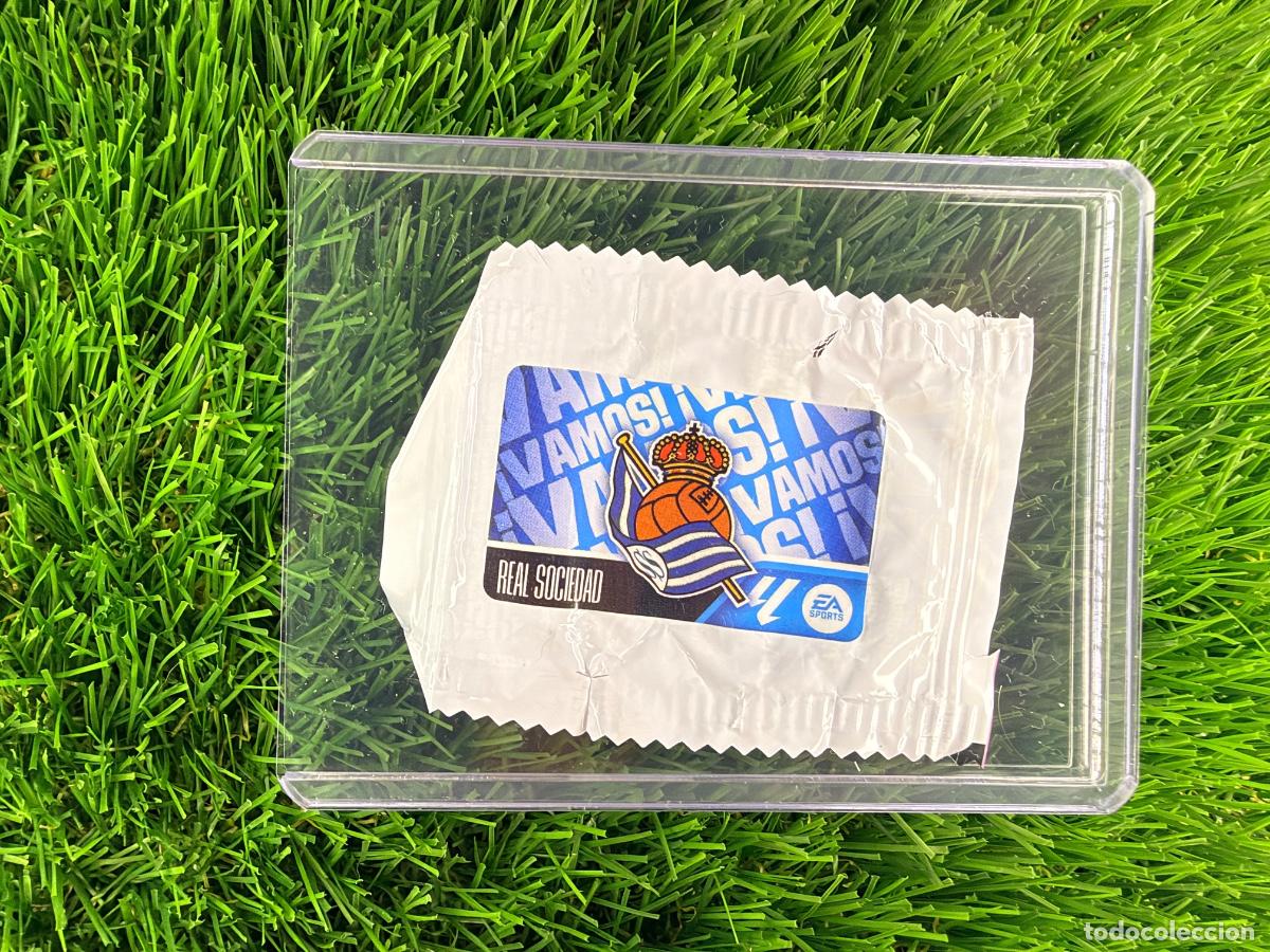 Cromos de f&uacute;tbol: Escudo Real Sociedad &iexcl;Vamos! Chicles Liga 26 27