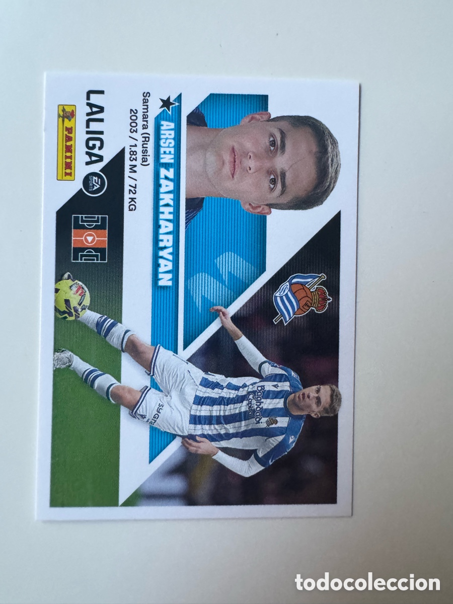 Cromos de f&uacute;tbol: PANINI LIGA ESTE 2026-2027 26 27 &ndash; N&ordm; 13B 13 B &ndash; Arsen Zakharyan Real Sociedad