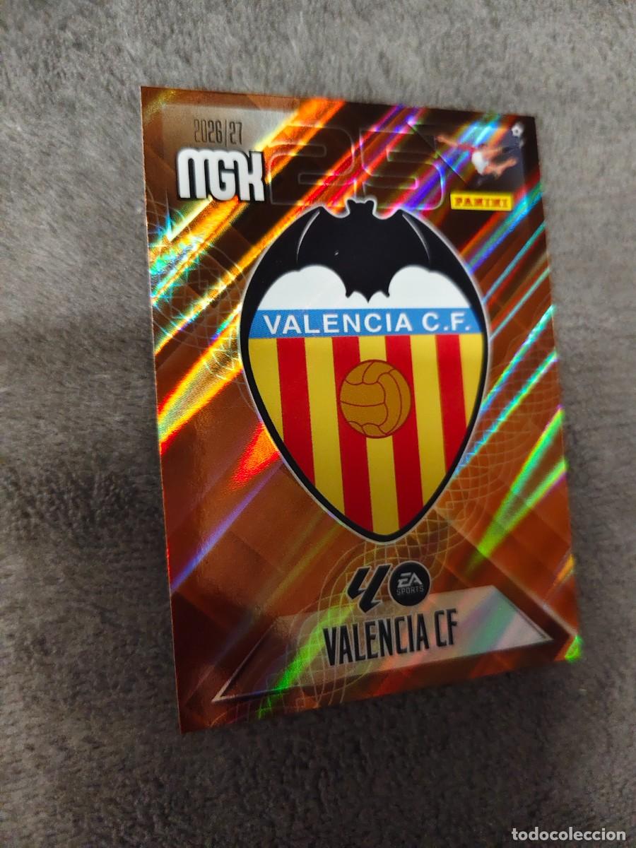 Cromos de f&uacute;tbol: 343 MEGACRACKS MGK 2026 27 ESCUDO VALENCIA CF BASE CARD 26 2027 PANINI AAW