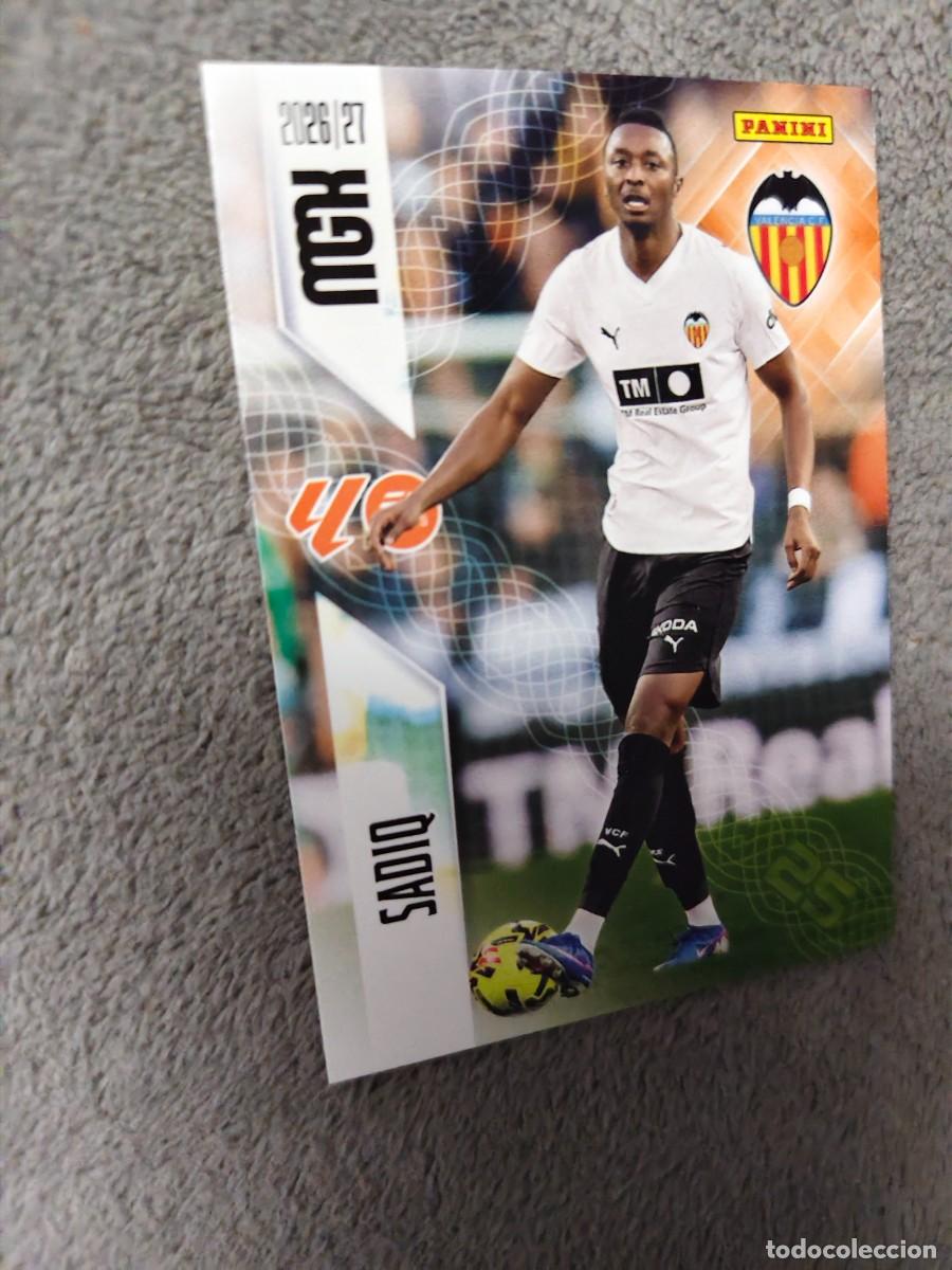 Cromos de f&uacute;tbol: 360 MEGACRACKS MGK 2026 27 SADIQ VALENCIA CF BASE CARD 26 2027 PANINI AAW
