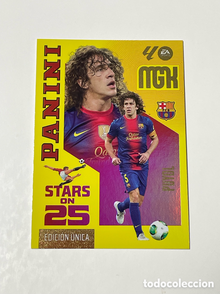 Cromos de f&uacute;tbol: Carles Puyol F. C. Barcelona Panini Megacracks 26/27 Stars on 25 #429 Edici&oacute;n &uacute;nica.