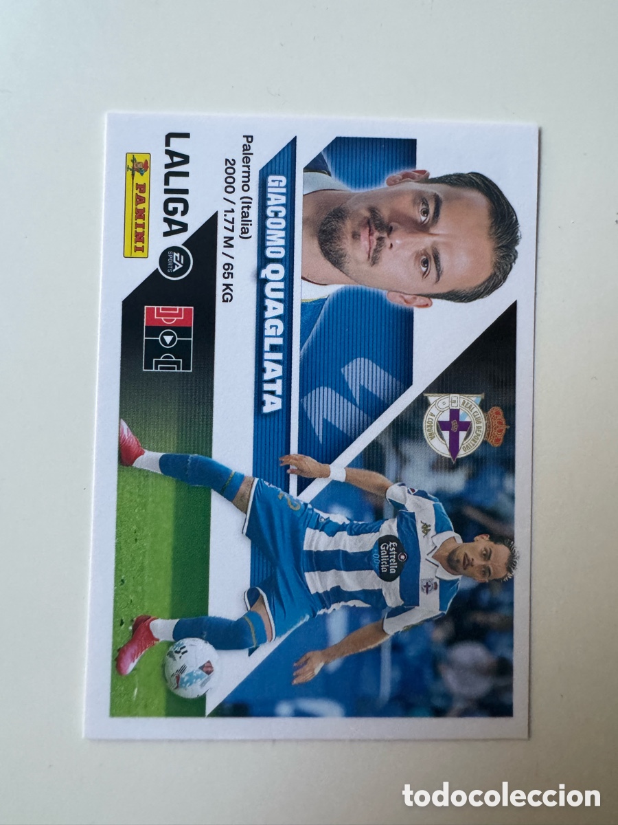 Cromos de f&uacute;tbol: PANINI LIGA ESTE 2026-2027 26 27 &ndash; N&ordm; 10 &ndash; GIACOMO QUAGLIATA Deportivo de La Coru&ntilde;a