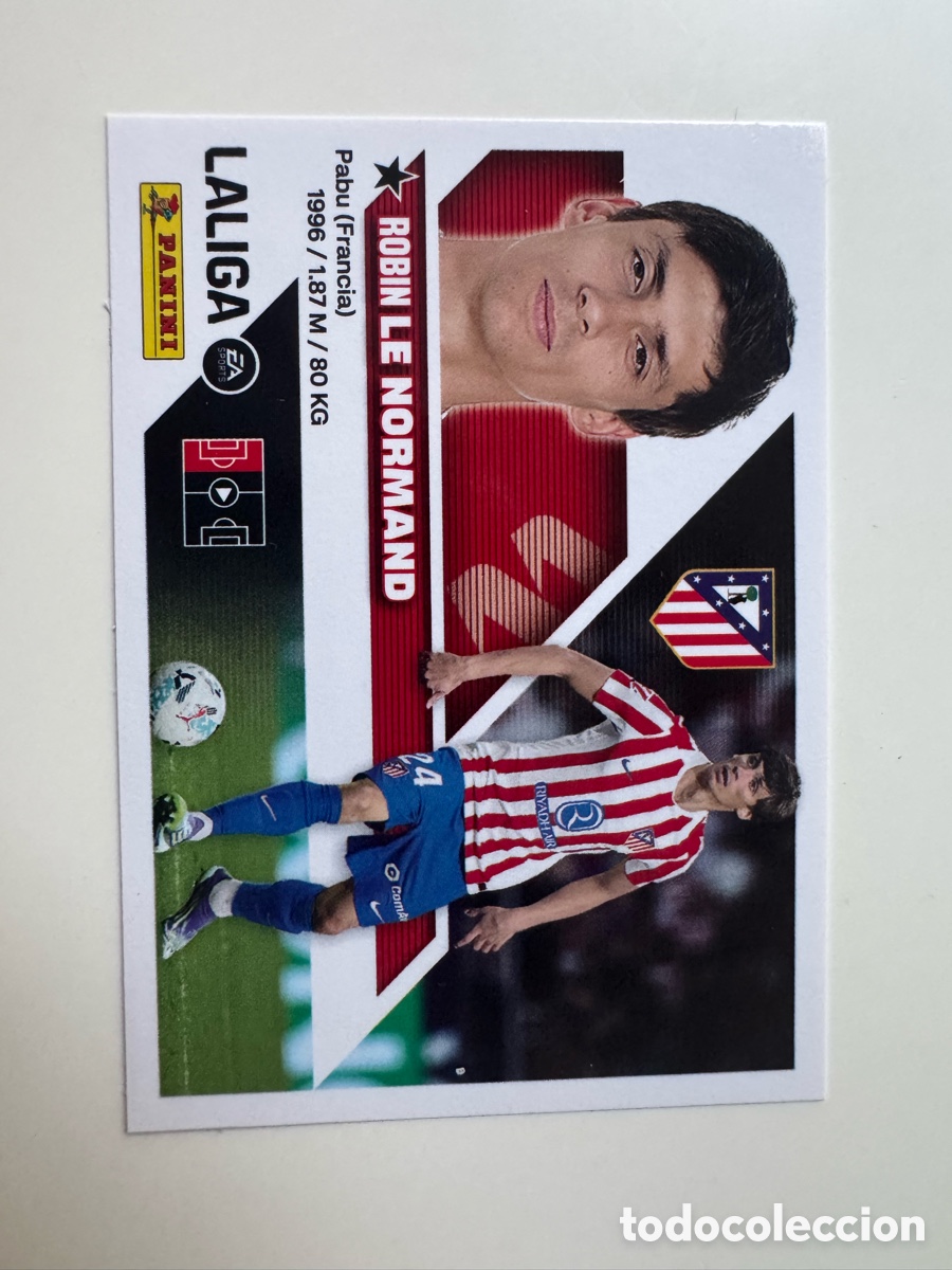 Cromos de f&uacute;tbol: PANINI LIGA ESTE 2026-2027 26 27 &ndash; N&ordm; 8 A 8A &ndash; Robin Le Normand Atl&eacute;tico de Madrid