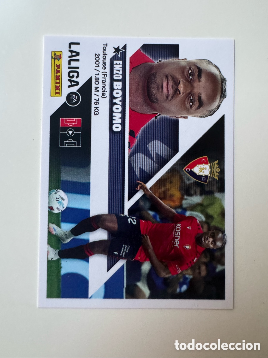 Cromos de f&uacute;tbol: PANINI LIGA ESTE 2026-2027 26 27 &ndash; N&ordm; 6 &ndash; ENZO BOYOMO Osasuna