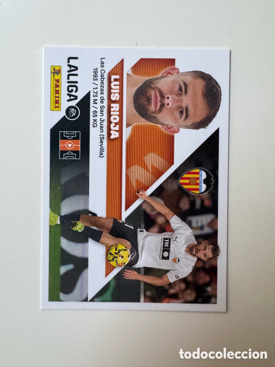 Cromos de f&uacute;tbol: PANINI LIGA ESTE 2026-2027 26 27 &ndash; N&ordm; 14 &ndash; Luis Rioja Valencia CF