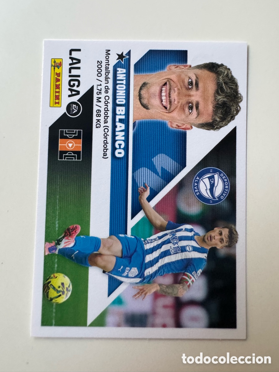 Cromos de f&uacute;tbol: PANINI LIGA ESTE 2026-2027 26 27 &ndash; N&ordm; 12 &ndash; antonio blanco Deportivo Alav&eacute;s