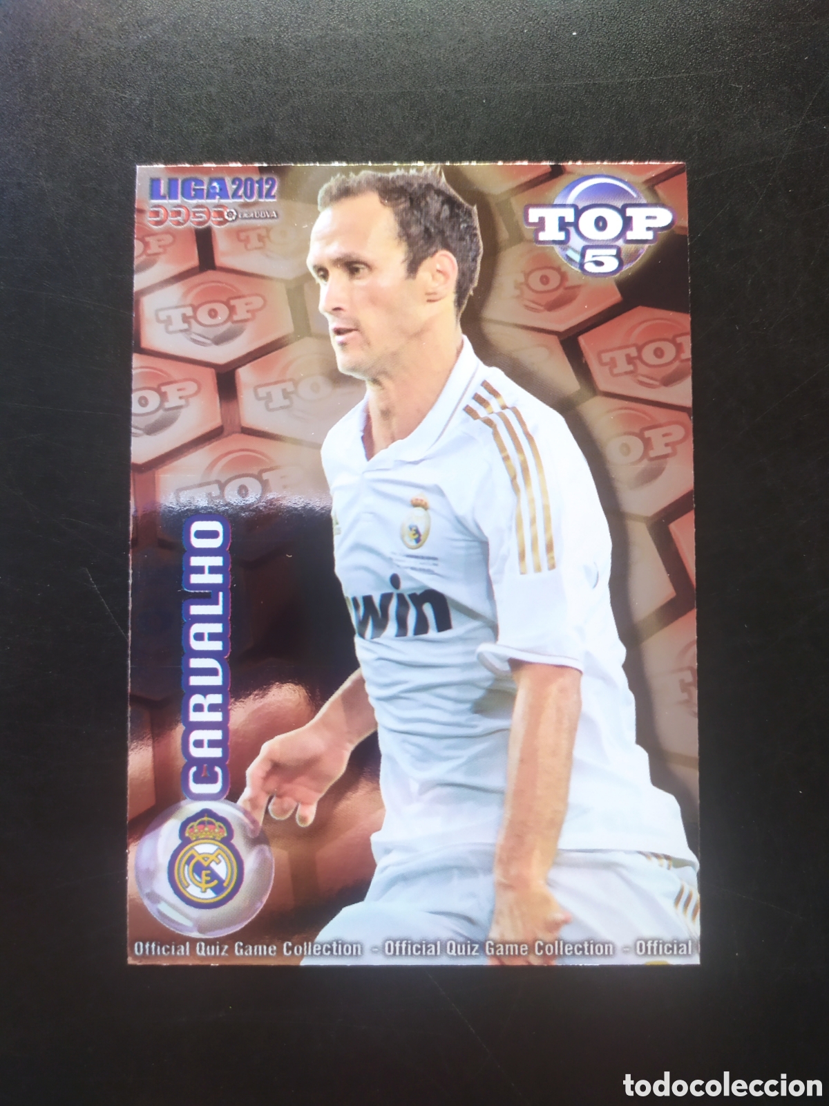 Cromos de f&uacute;tbol: Mundicromo fichas Liga 2011 2012 11 12 Carvalho top brillo rojo n&deg; 569 Real Madrid