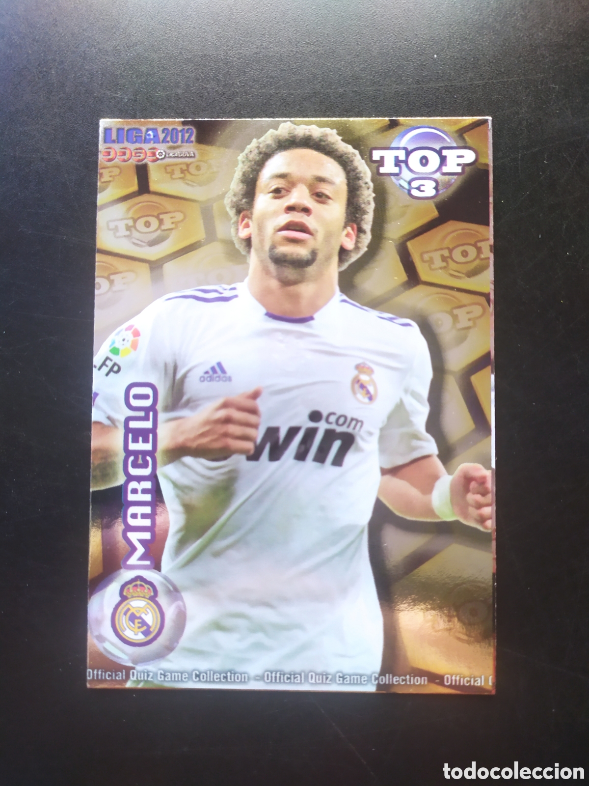 Cromos de f&uacute;tbol: Mundicromo fichas Liga 2011 2012 11 12 Marcelo top brillo dorado n&deg; 578 Real Madrid