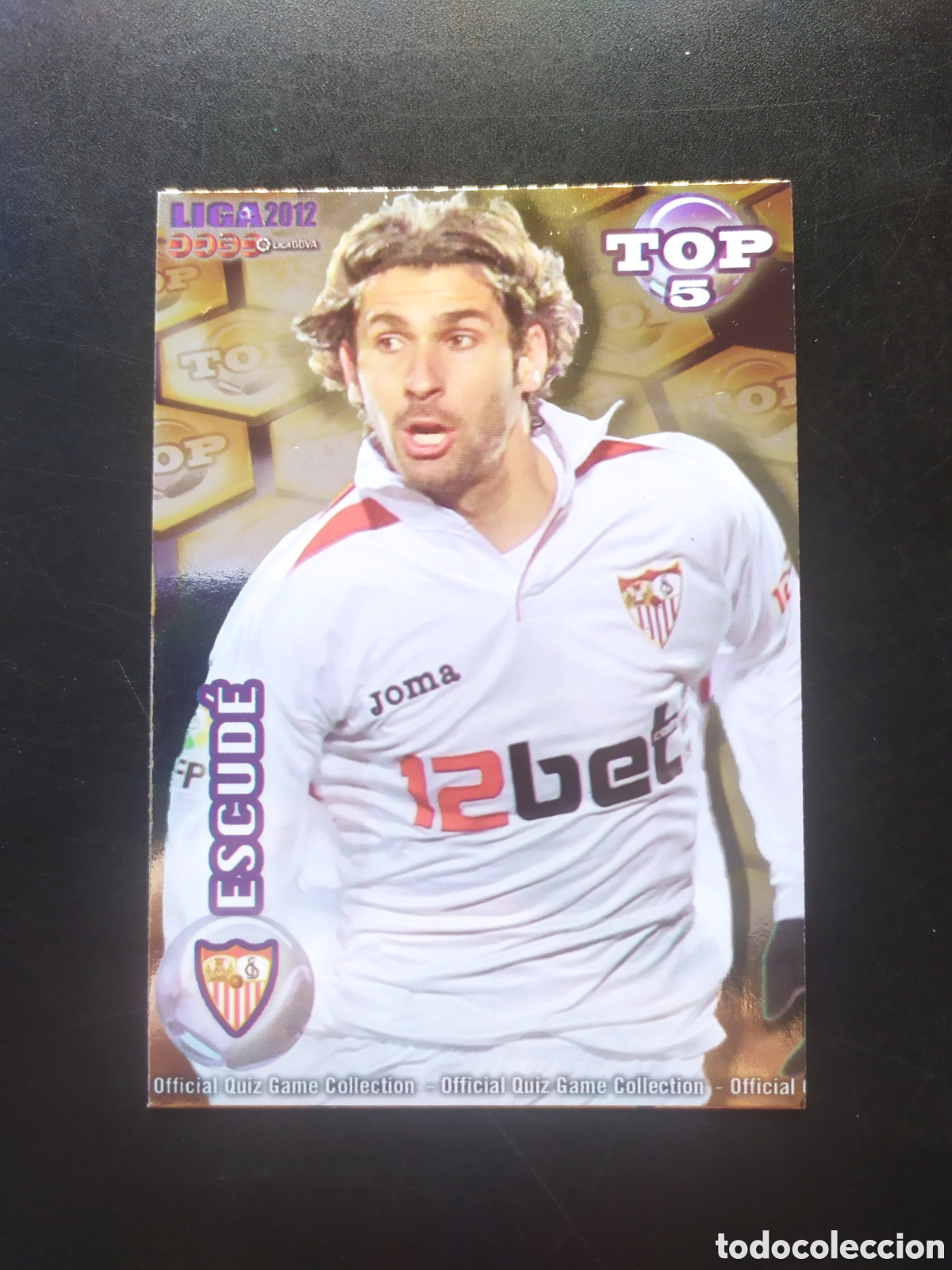 Cromos de f&uacute;tbol: Mundicromo fichas Liga 2011 2012 11 12 Escud&eacute; top brillo dorado n&deg; 570 Sevilla