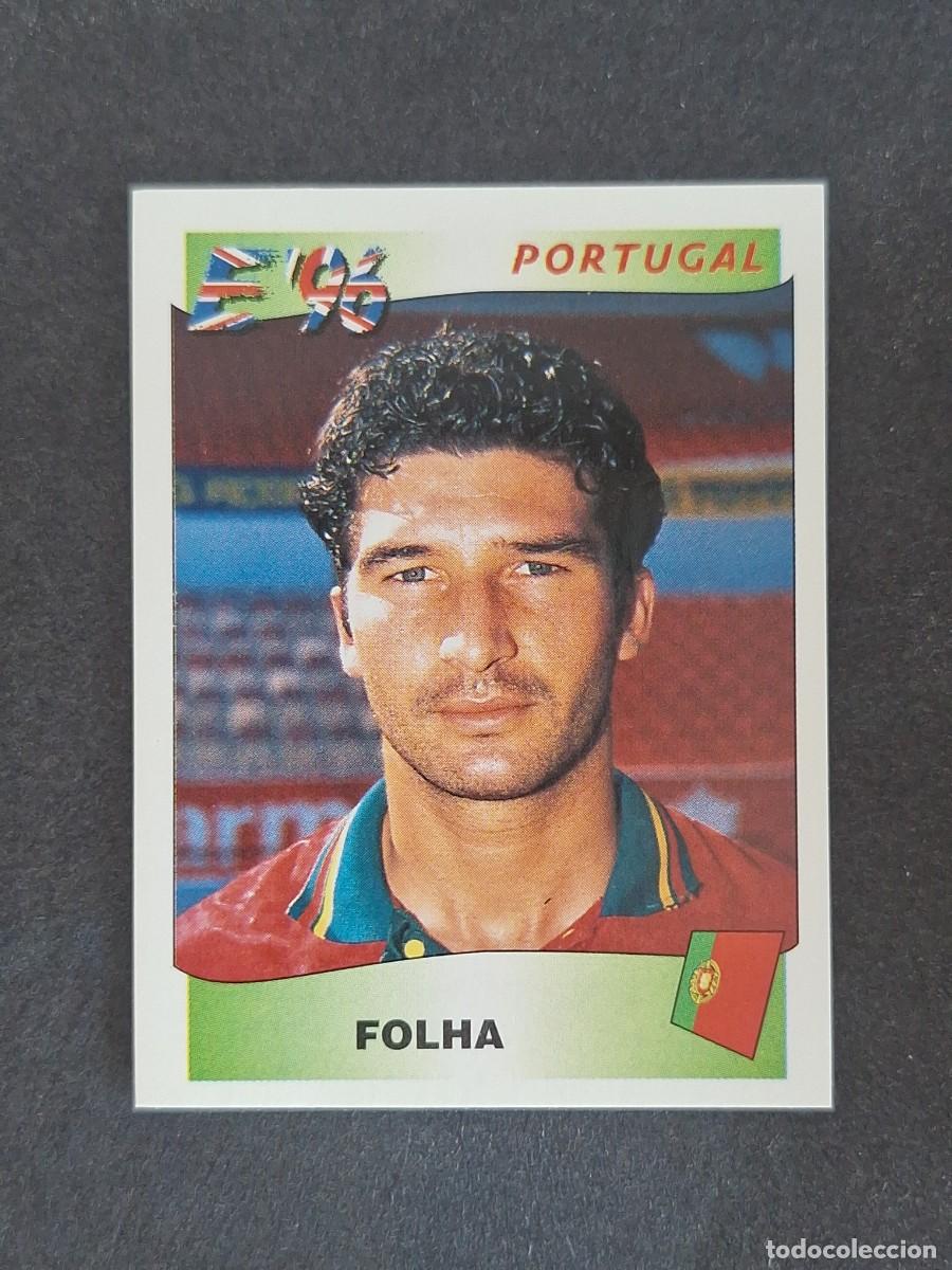 Cromos de f&uacute;tbol: L3 FOLHA SELECCION PORTUGAL 313 EUROCOPA 1996 EURO 96 PANINI NUNCA PEGADO SIN PEGAR