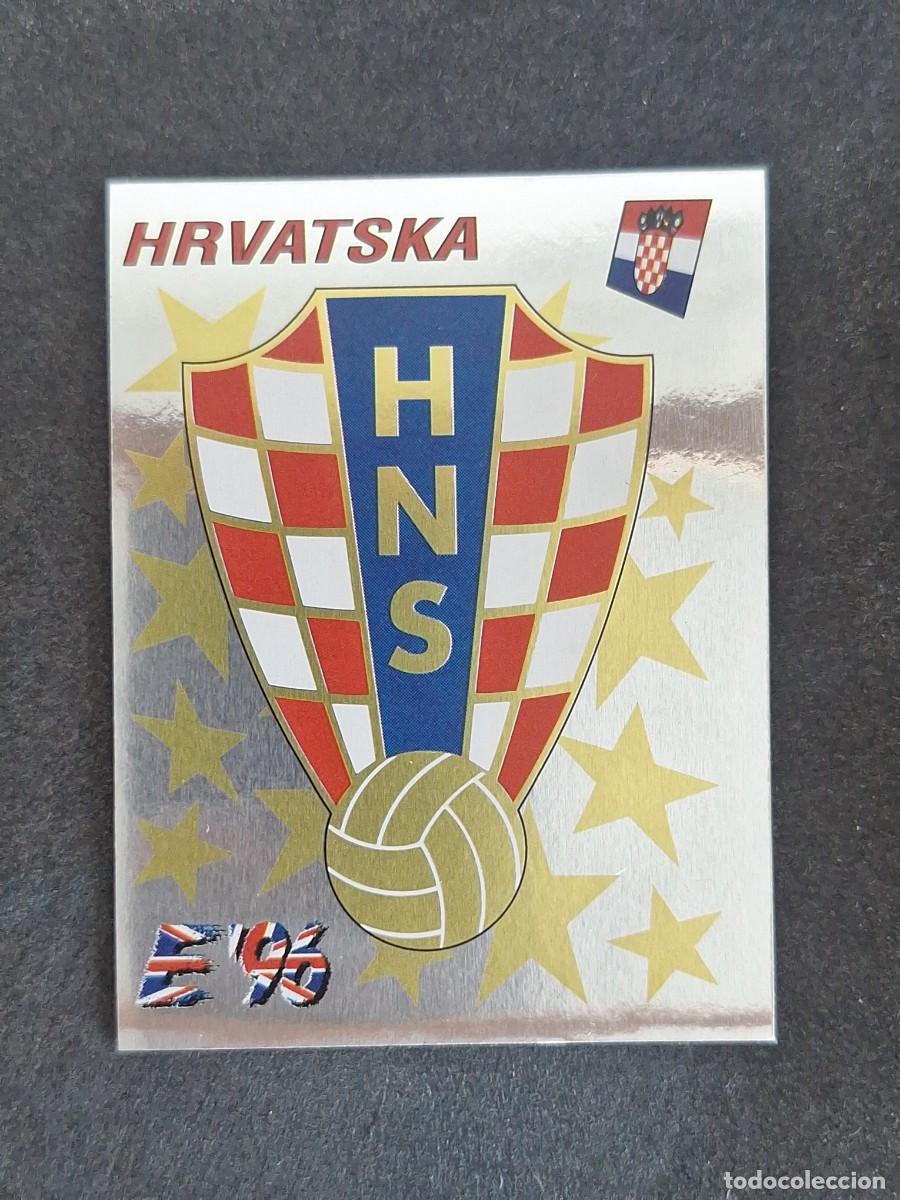 Cromos de f&uacute;tbol: L3 ESCUDO SELECCION CROACIA 335 EUROCOPA 1996 EURO 96 PANINI NUNCA PEGADO SIN PEGAR