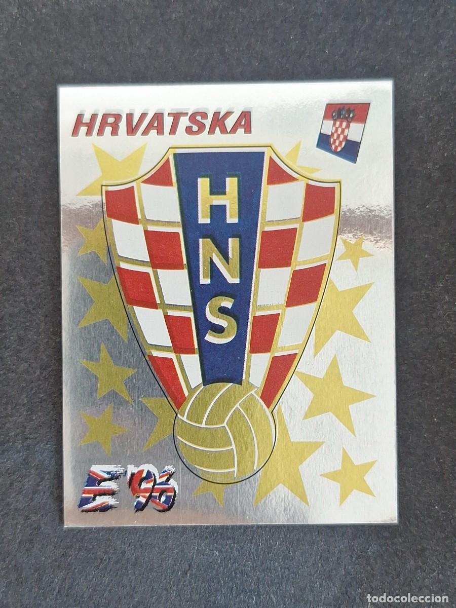 Cromos de f&uacute;tbol: L3 ESCUDO SELECCION CROACIA 335 EUROCOPA 1996 EURO 96 PANINI NUNCA PEGADO SIN PEGAR