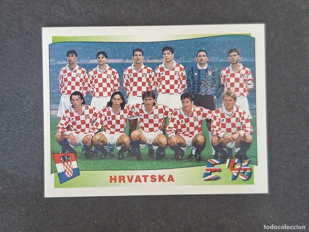 Cromos de f&uacute;tbol: L3 ALINEACION EQUIPO SELECCION CROACIA 336 EUROCOPA 1996 EURO 96 PANINI NUNCA PEGADO SIN PEGAR