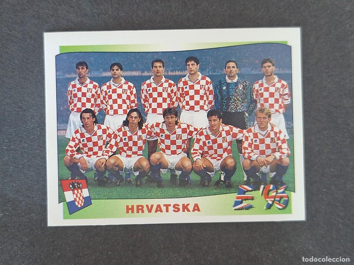 Cromos de f&uacute;tbol: L3 ALINEACION EQUIPO SELECCION CROACIA 336 EUROCOPA 1996 EURO 96 PANINI NUNCA PEGADO SIN PEGAR