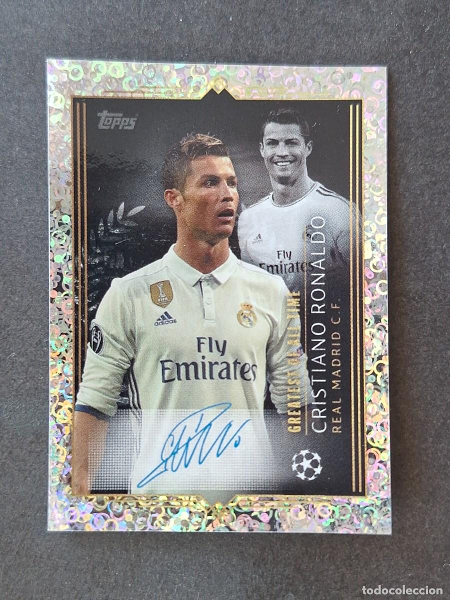 Cromos de f&uacute;tbol: L1 CRISTIANO RONALDO REAL MADRID FIRMA TOPPS CHAMPIONS LIGA CAMPEONES 2023 2024 23 24 NUNCA PEGADO