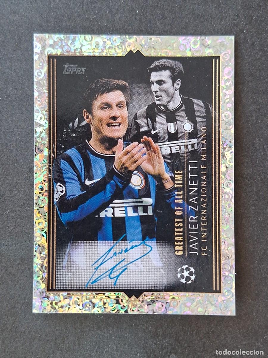 Cromos de f&uacute;tbol: L1 ZANETTI INTER DE MILAN FIRMA TOPPS CHAMPIONS LIGA DE CAMPEONES 2023 2024 23 24 NUNCA PEGADO