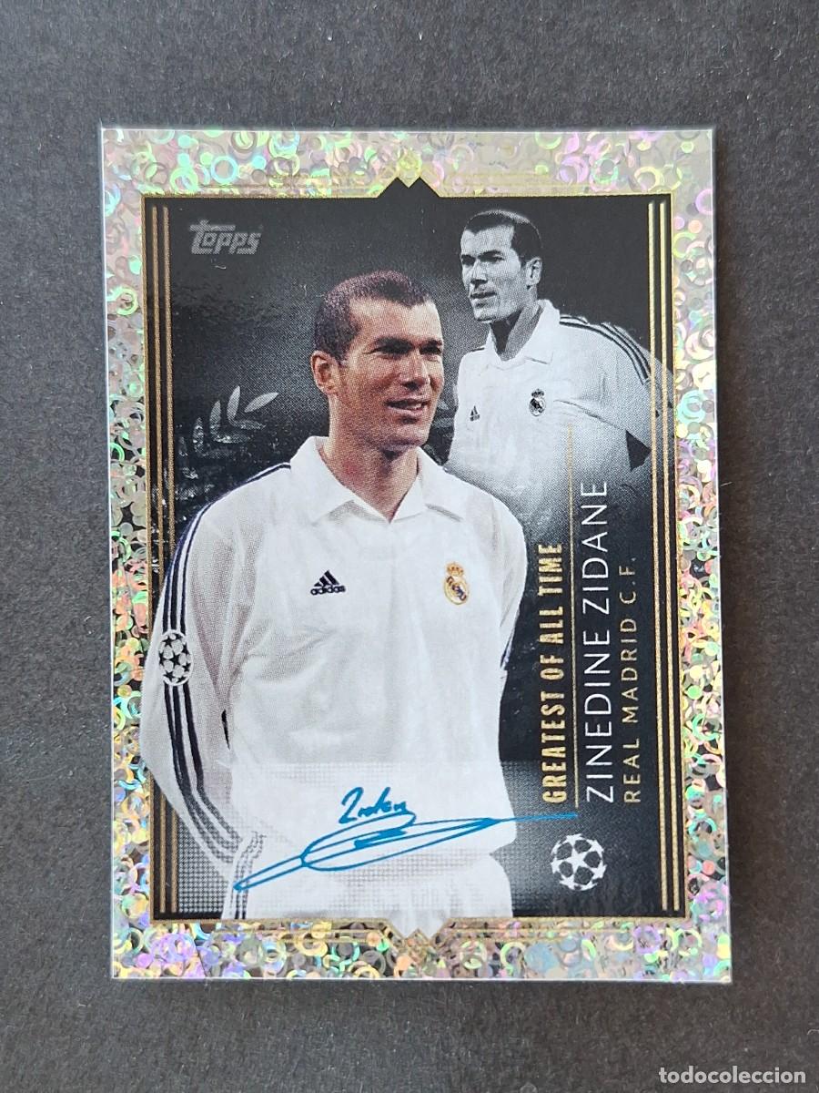 Cromos de f&uacute;tbol: L1 ZIDANE REAL MADRID FIRMA TOPPS CHAMPIONS LIGA DE CAMPEONES 2023 2024 23 24 NUNCA PEGADO
