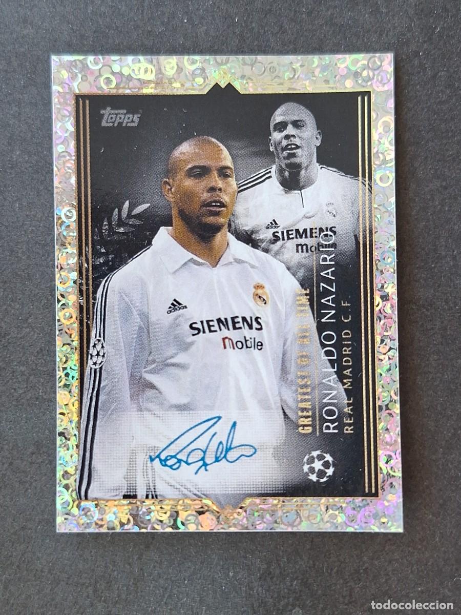 Cromos de f&uacute;tbol: L1 RONALDO REAL MADRID FIRMA TOPPS CHAMPIONS LIGA DE CAMPEONES 2023 2024 23 24 NUNCA PEGADO