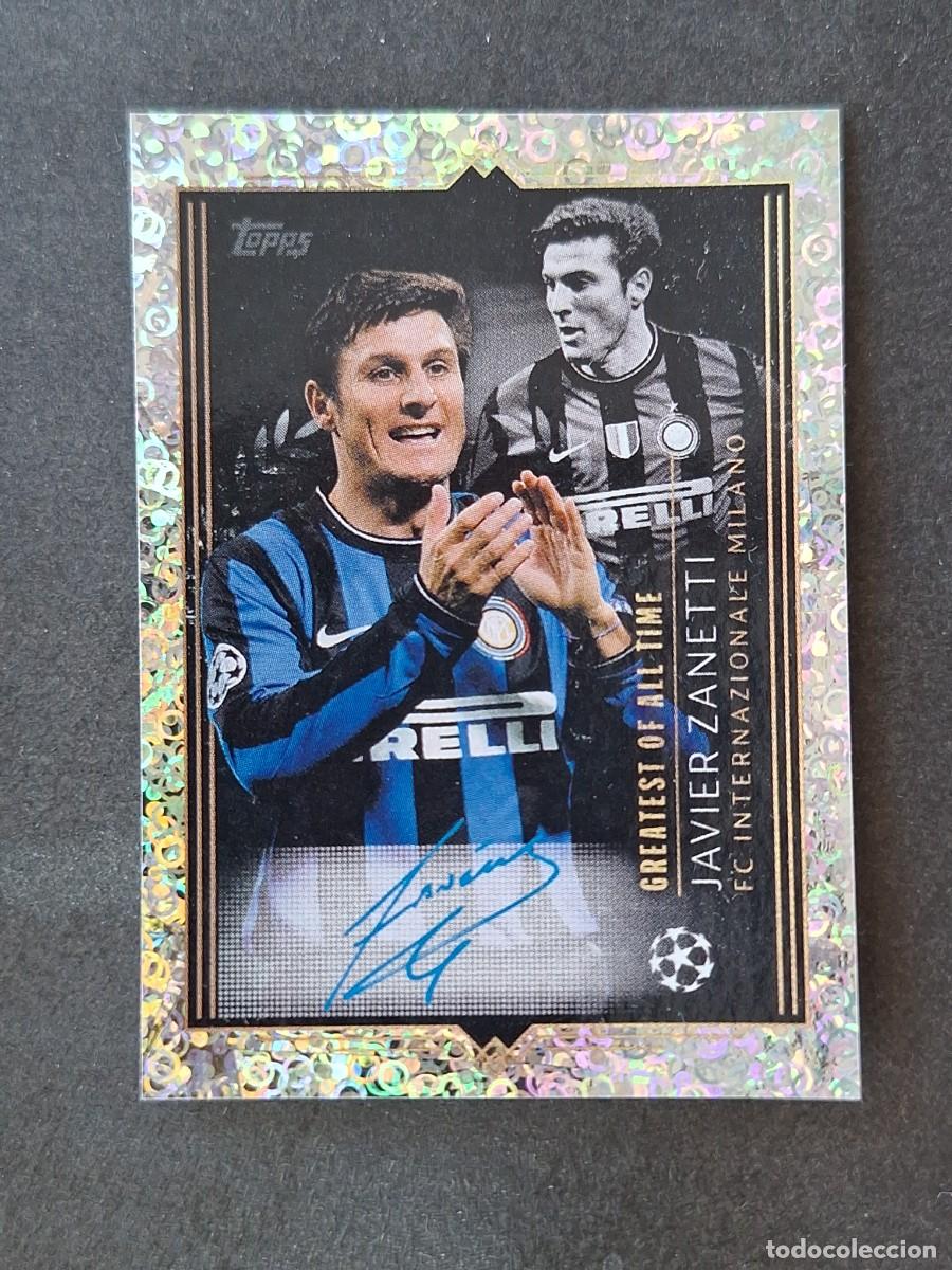 Cromos de f&uacute;tbol: L1 ZANETTI INTER DE MILAN FIRMA TOPPS CHAMPIONS LIGA DE CAMPEONES 2023 2024 23 24 NUNCA PEGADO
