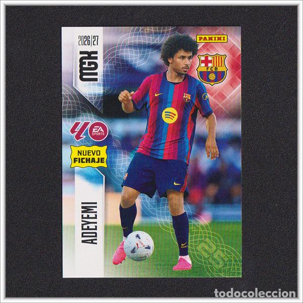 Cromos de f&uacute;tbol: MEGACRACKS 2026 2027 26 27 PANINI ADEYEMI 489 FICHAJE BARCELONA BAR&Ccedil;A COLECCI&Oacute;N LIGA MGK 2&ordf; ED