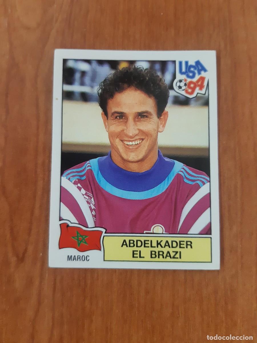 Cromos de f&uacute;tbol: N&deg;415 Abdelkader El Brazi (Marruecos) Mundial USA 94 PANINI. Nunca pegado, sin pegar