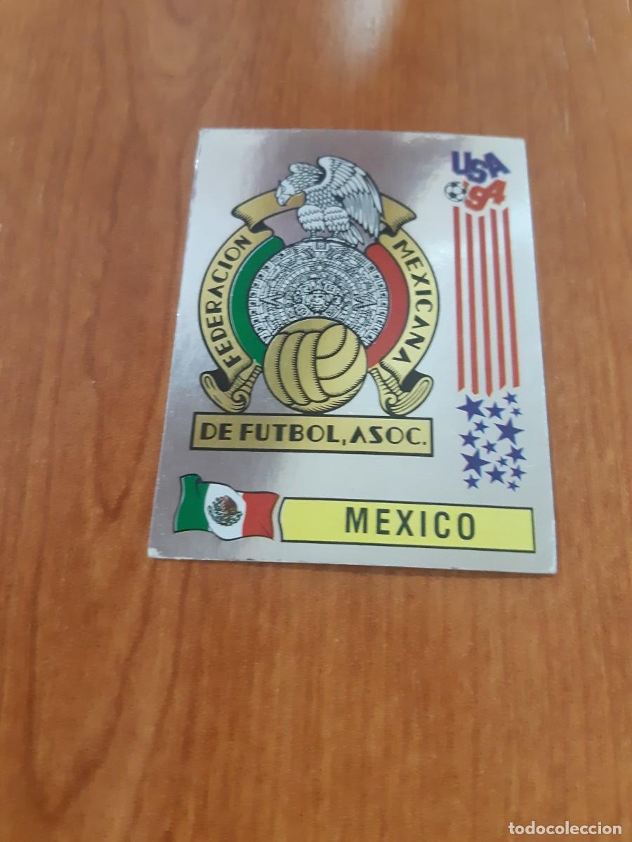 Cromos de f&uacute;tbol: N&deg;363 Escudo M&eacute;xico Mundial USA 94 PANINI. Nunca pegado, sin pegar