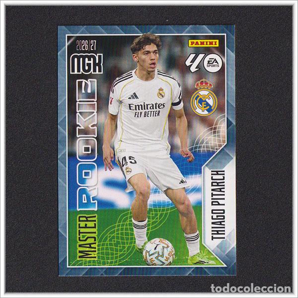 Cromos de f&uacute;tbol: MEGACRACKS 2026 2027 26 27 PANINI THIAGO PITARCH 419 MASTER ROOKIE REAL MADRID COLECCI&Oacute;N LIGA MGK