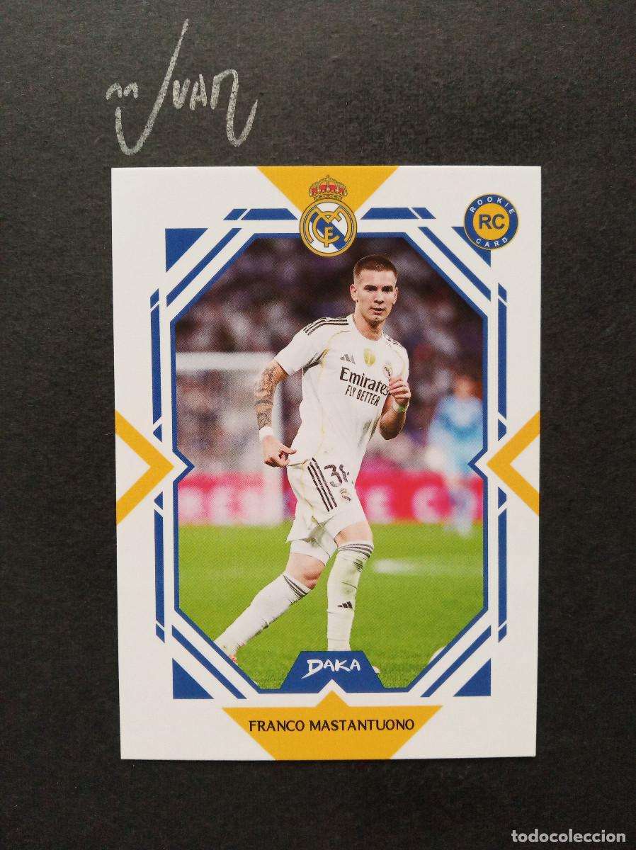 Cromos de f&uacute;tbol: RM 4 A ROOKIE MASTANTUONO REAL MADRID ARGENTINA ⚽ DAKA &reg; TOP AUDIENCE 2025 2026 25 26 NUEVO