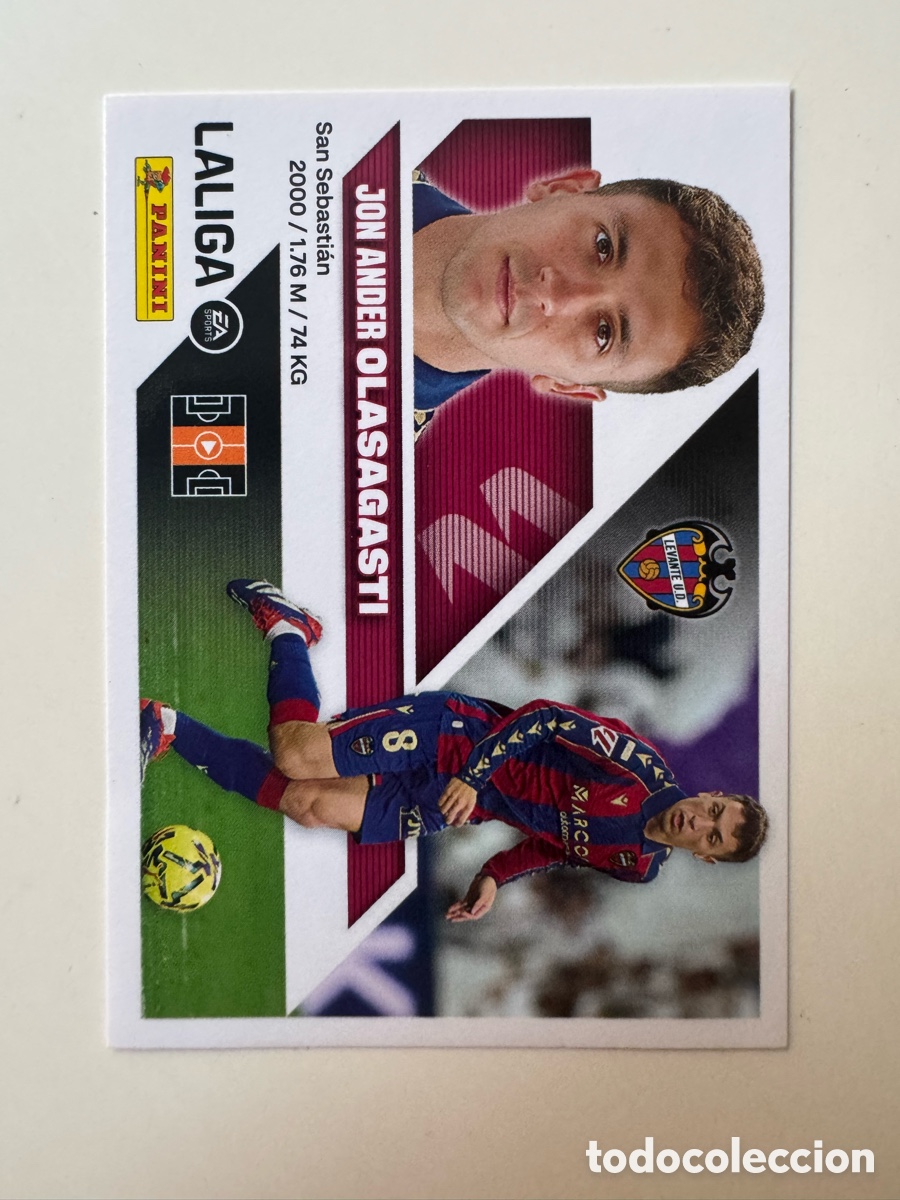 Cromos de f&uacute;tbol: PANINI LIGA ESTE 2026-2027 26 27 &ndash; N&ordm; 12 &ndash; Jon Ander OLASAGASTI Levante UD