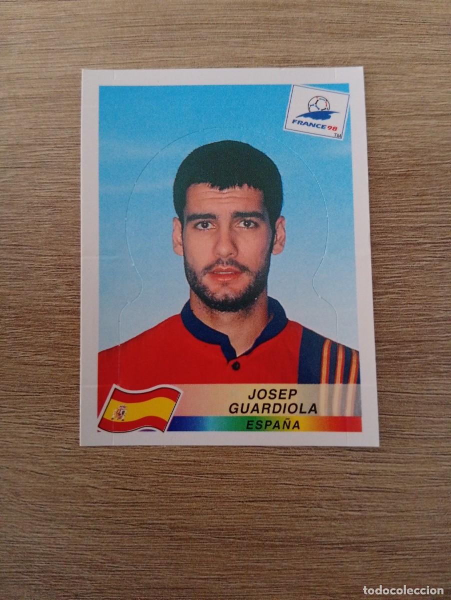 Cromos de f&uacute;tbol: JOSEP PEP GUARDIOLA 238 POP UP ESPA&Ntilde;A PANINI FRANCIA 1998 98 SIN PEGAR NUNCA PEGADO