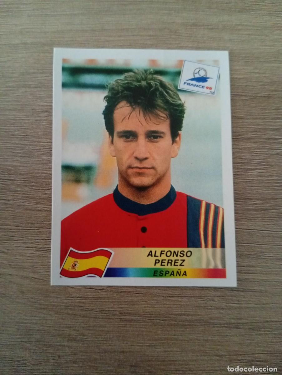 Fu&szlig;ball-Sticker: ALFONSO PEREZ 244 VERSION INT. ESPA&Ntilde;A PANINI FRANCIA 1998 98 SIN PEGAR NUNCA PEGADO