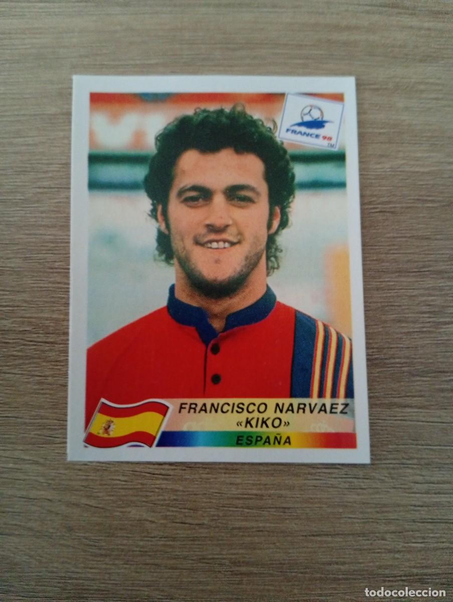 Fu&szlig;ball-Sticker: FRANCISCO NARVAEZ KIKO 242 ESPA&Ntilde;A VERSION INT. FRANCIA 1998 98 SIN PEGAR NUNCA PEGADO