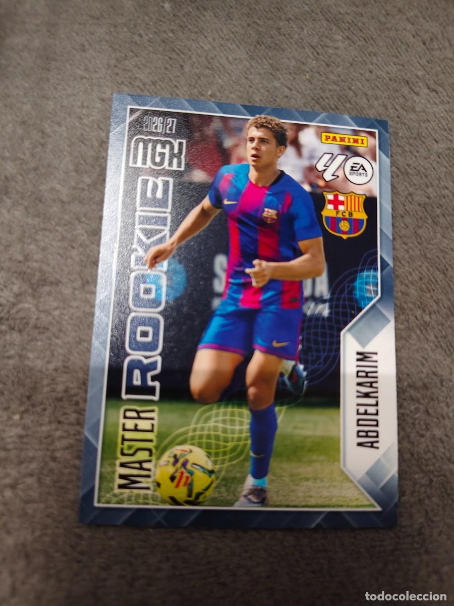 Fu&szlig;ball-Sticker: 406 MEGACRACKS MGK 2026 27 ABDELKARIM FC BARCELONA MASTER ROOKIE 26 2027 PANINI AAW