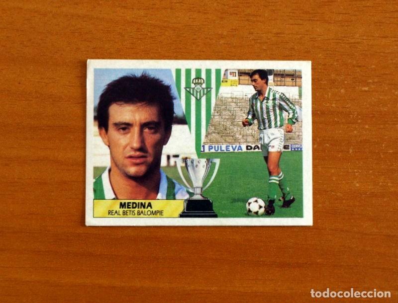 Figurine di Calcio: Real Betis - Medina - Ediciones Este Liga 1987-1988, 87-88 - Cromo Nunca pegado
