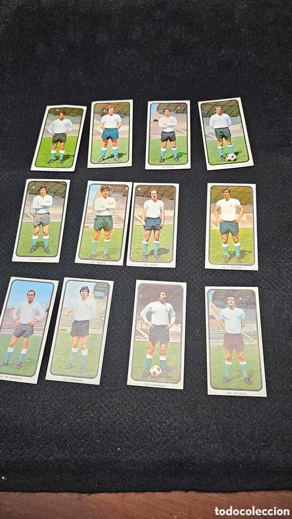Cromos de Futebol: Antiguos cromos de f&uacute;tbol REAL SANTANDER 1973 /74