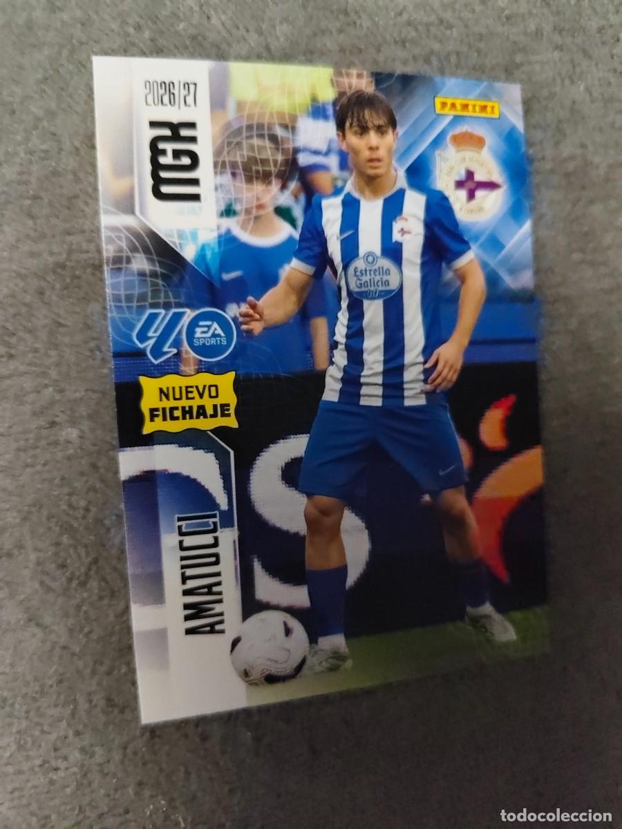 Cromos de f&uacute;tbol: 452 AMATUCCI DEPORTIVO LA CORU&Ntilde;A MEGACRACKS MGK 2026 27 NUEVO FICHAJE 26 2027 PANINI AAW