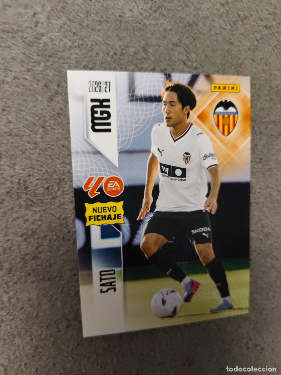Cromos de f&uacute;tbol: 453 SATO VALENCIA CF MEGACRACKS MGK 2026 27 NUEVO FICHAJE 26 2027 PANINI AAW