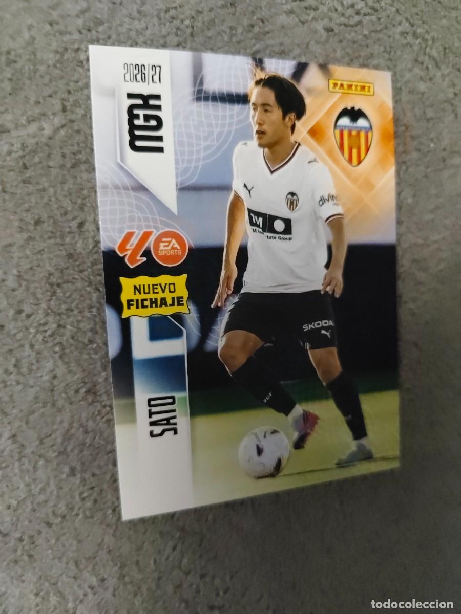 Cromos de f&uacute;tbol: 453 SATO VALENCIA CF MEGACRACKS MGK 2026 27 NUEVO FICHAJE 26 2027 PANINI AAW