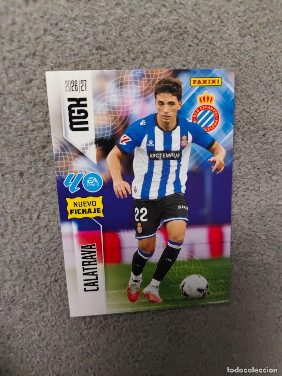 Cromos de f&uacute;tbol: 454 CALATRAVA RCD ESPANYOL MEGACRACKS MGK 2026 27 NUEVO FICHAJE 26 2027 PANINI AAW