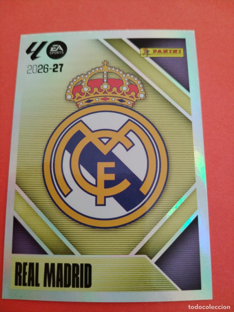 Cromos de f&uacute;tbol: ESTE 2026 2027 REAL MADRID N 1 - ESCUDO