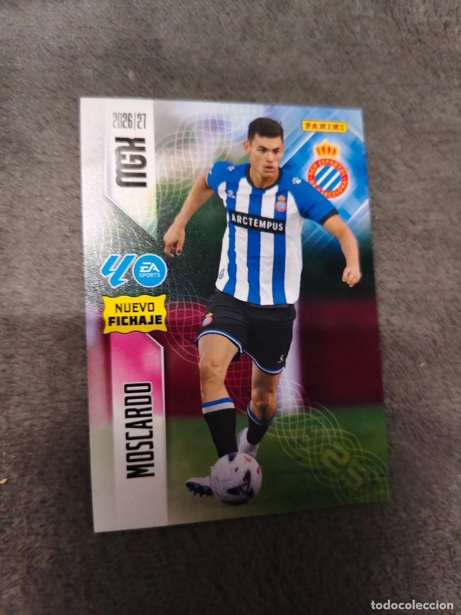 Cromos de f&uacute;tbol: 482 MOSCARDO RCD ESPANYOL MEGACRACKS MGK 2026 27 NUEVO FICHAJE 26 2027 PANINI AAW