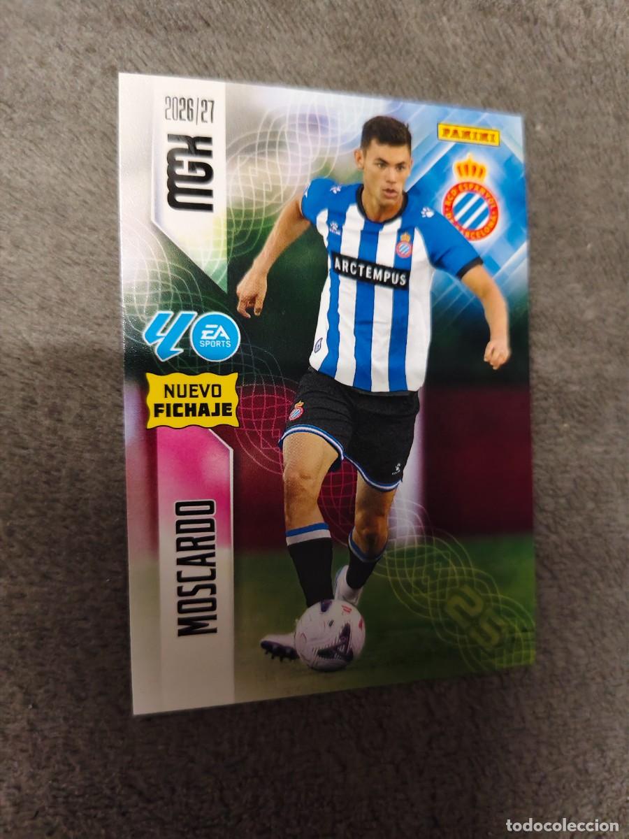 Cromos de f&uacute;tbol: 482 MOSCARDO RCD ESPANYOL MEGACRACKS MGK 2026 27 NUEVO FICHAJE 26 2027 PANINI AAW