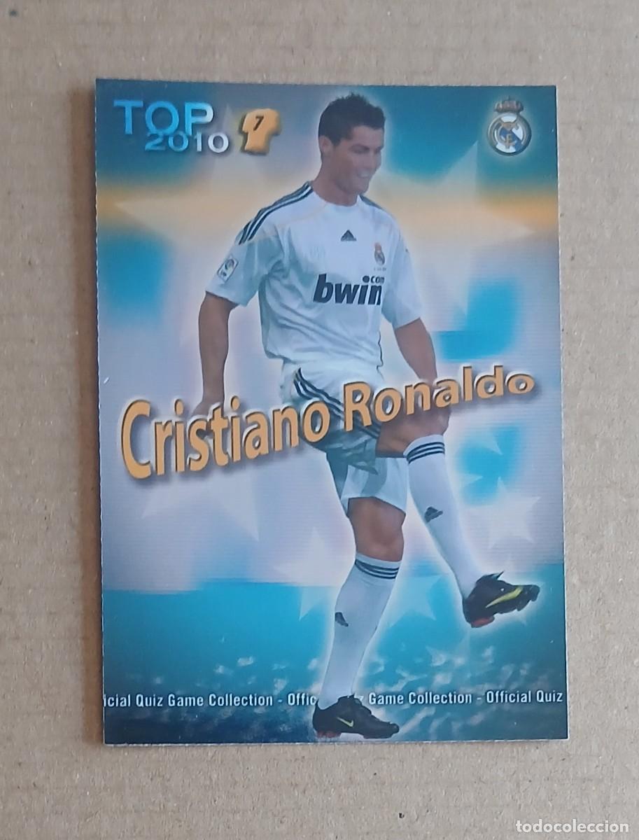 Football Stickers: Cromo n&ordm; 596 CRISTIANO RONALDO ROOKIE REAL MADRID BRILLO LISO AZUL MUNDICROMO 2010. Nuevo de sobre.
