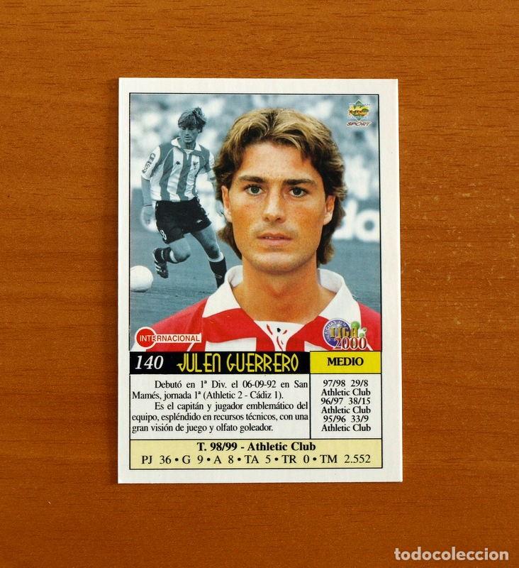 Cromos de f&uacute;tbol: Athletic de Bilbao - N&ordm; 140, Julen Guerrero, corregido - Mundicromo Fichas 1999-2000