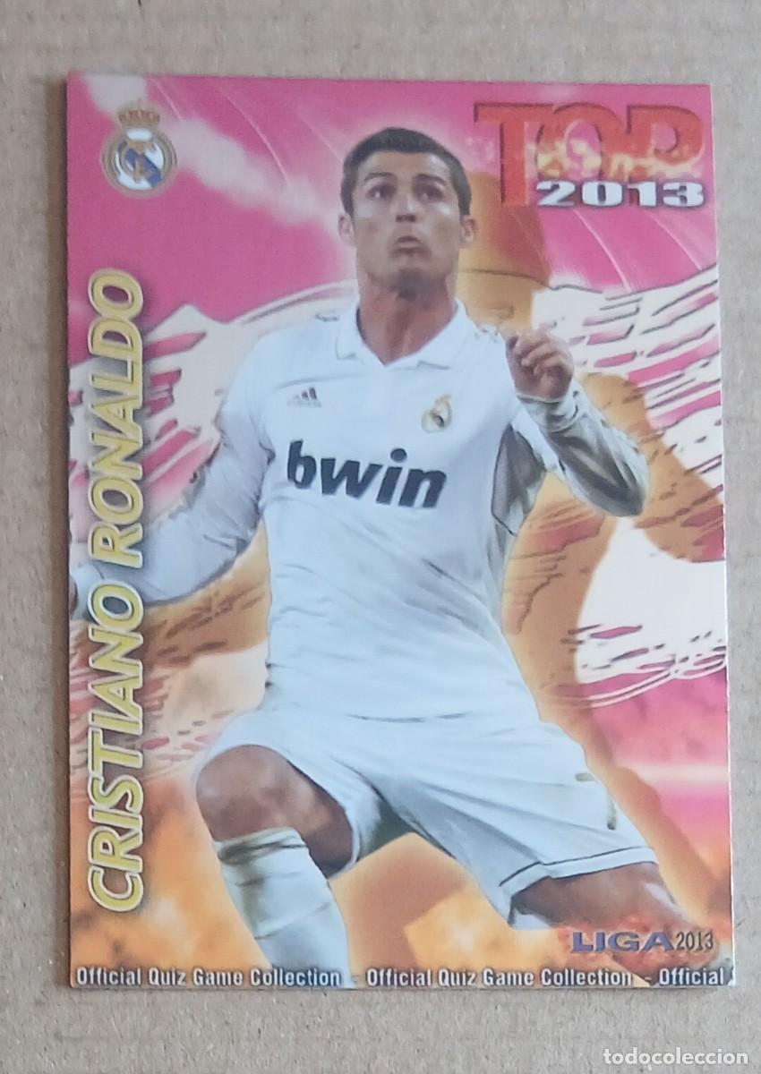Football Stickers: CROMO n&ordm; 631 CRISTIANO RONALDO REAL MADRID BRILLO LISO FUCSIA MUNDICROMO 2012-2013. Nuevo.