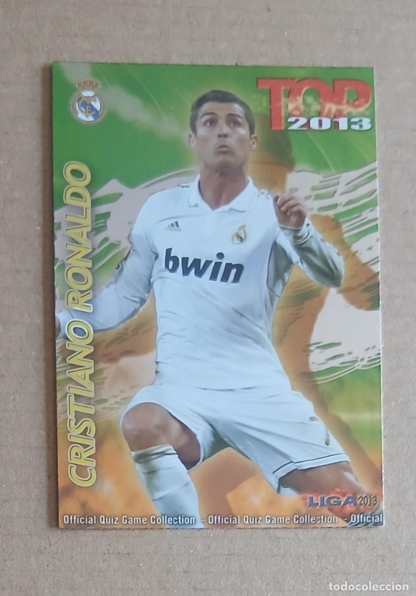 Football Stickers: CROMO n&ordm; 631 CRISTIANO RONALDO REAL MADRID TOP BRILLO LISO FONDO VERDE MUNDICROMO 2012-2013. Nuevo.